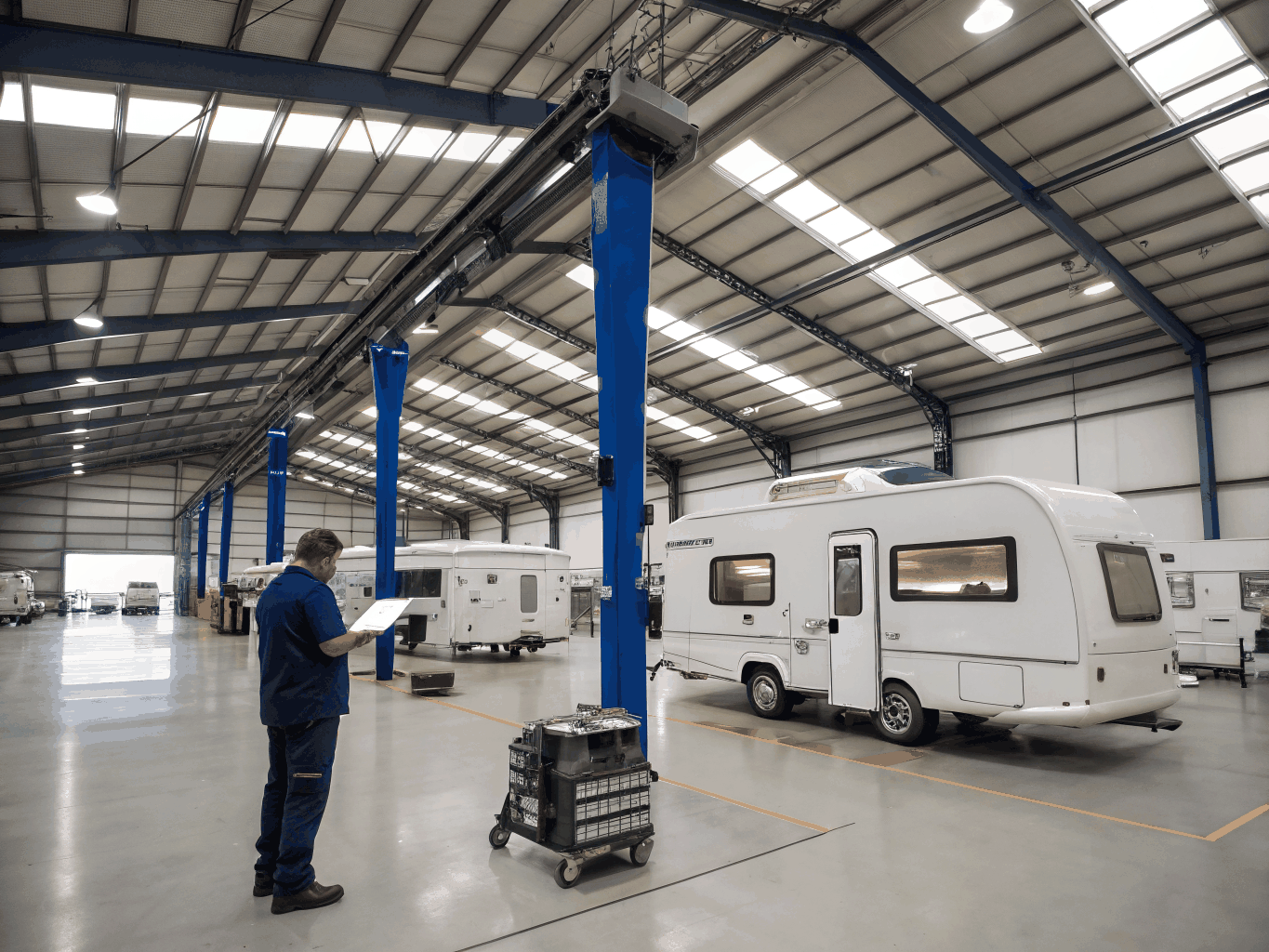 Caravana Hobby Prestige 560 WFU com sala ampla e WC traseiro